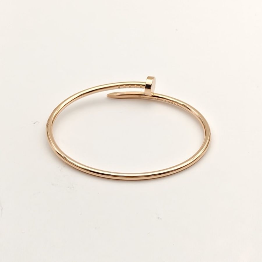 CARTIER JUSTEUNCLOU釘子手鐲細款18K玫瑰金15號-3