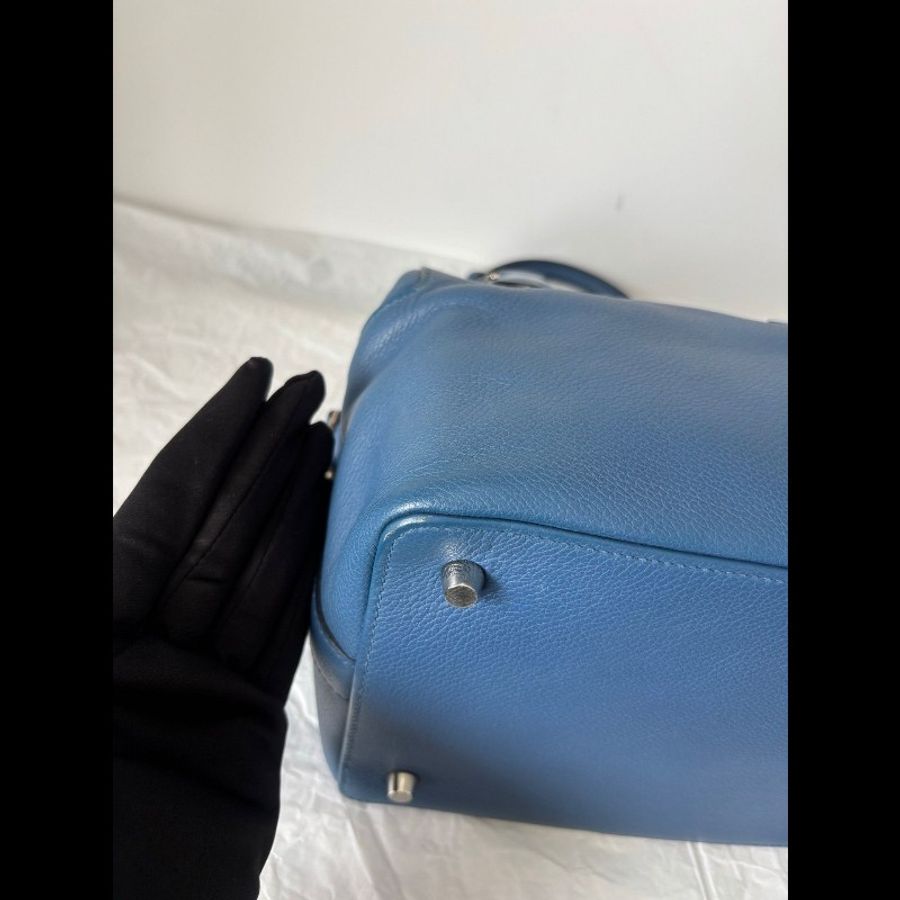 Hermes toolbox 20
牛奶盒子20
瑪瑙藍内拼珍珠灰銀扣
ec皮-8