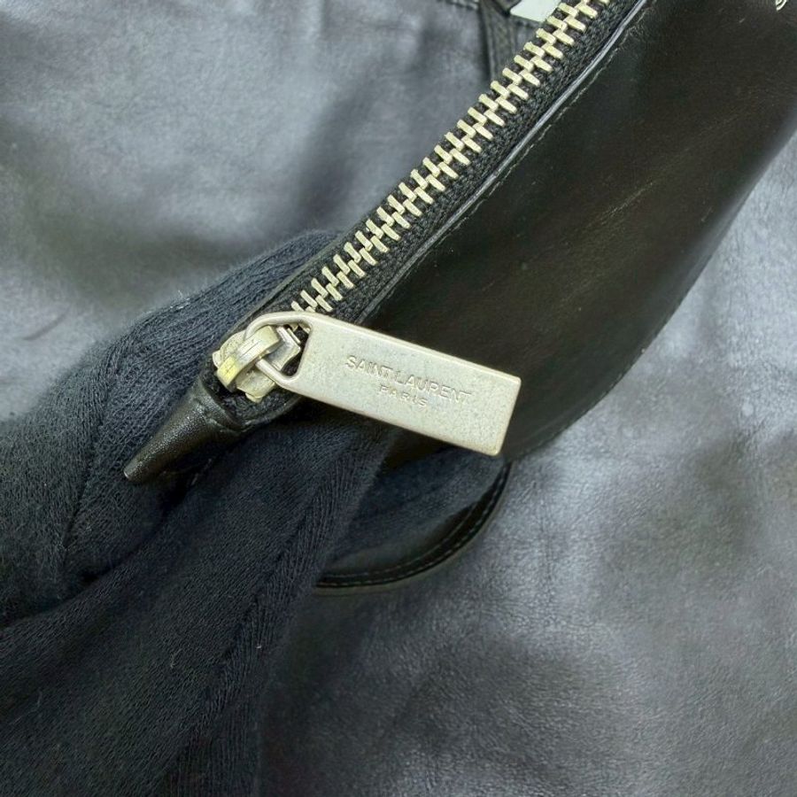 YSL 全皮革直立式手提托特包-5