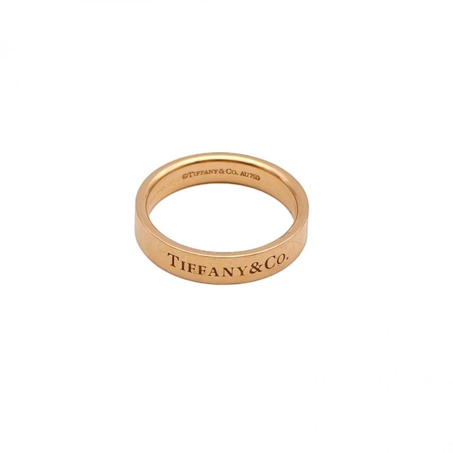 TIFFANY&CO 18K玫瑰金玫瑰金素圈戒指54-0