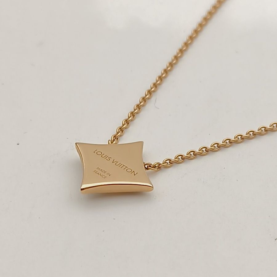 LOUIS VUITTON 18K玫瑰金四葉草貝母項鏈18K-2