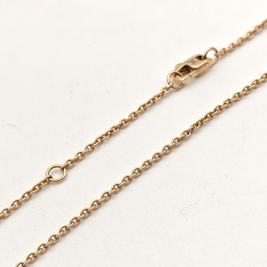 LOUIS VUITTON 18K玫瑰金四葉草貝母項鏈18K-3