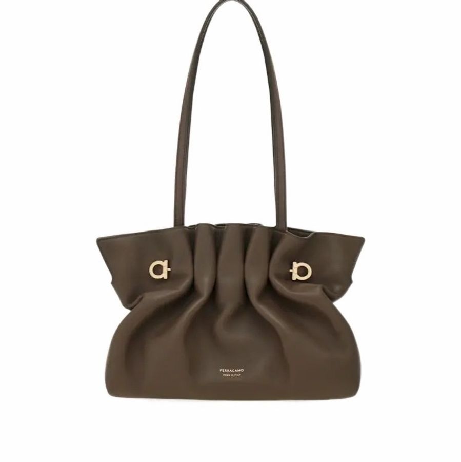 Salvatore Ferragamo 女士 頂部提手單肩包均碼碼27cm*11cm*18cm-2