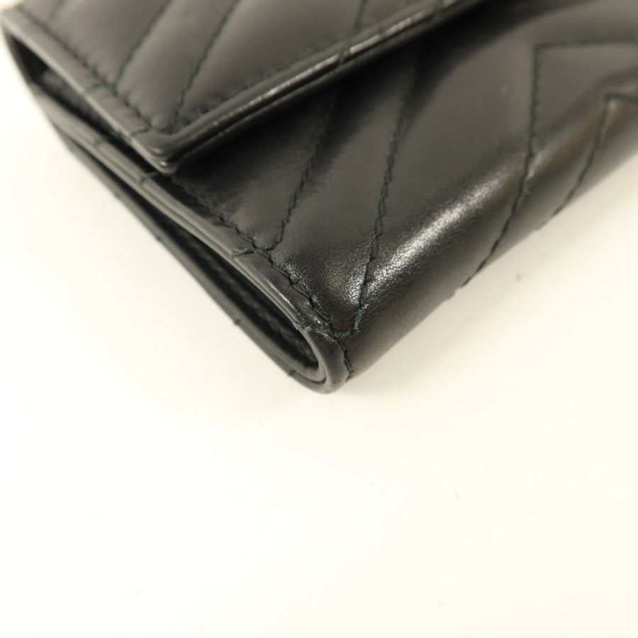 GUCCI 牛皮皮革GG Marmont Wallet金扣錢包-12