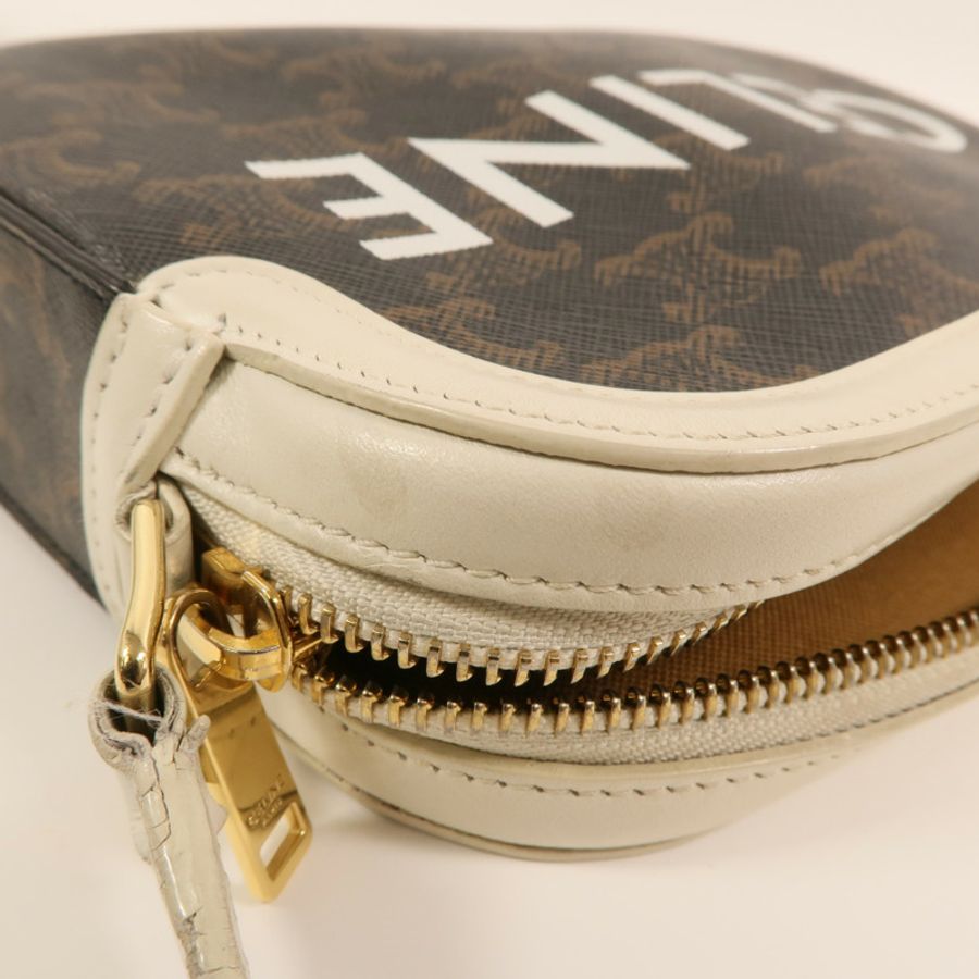 CELINE 塗層帆布Camera Bag金扣肩背袋-13