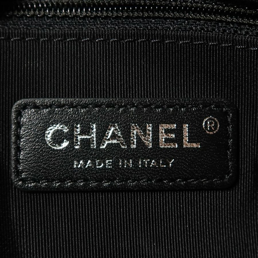 CHANEL 牛皮皮革Bowling Chain Shoulder鏈帶肩背袋-5
