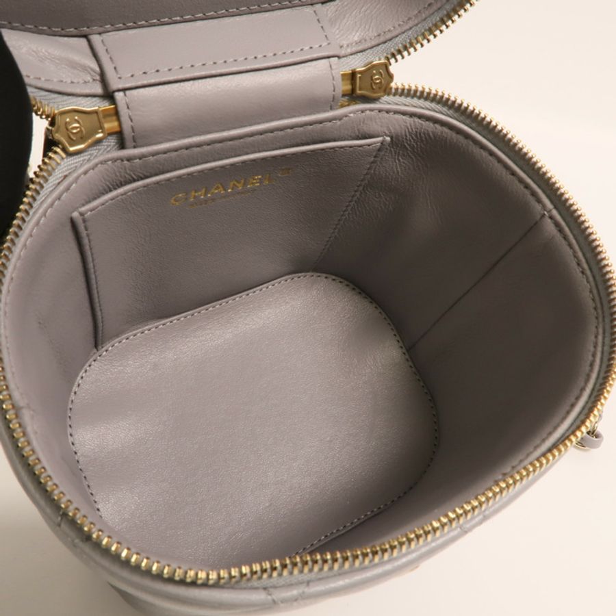 CHANEL 羊皮皮革Trendy CC Vanity Case金扣手挽肩背兩用袋-4