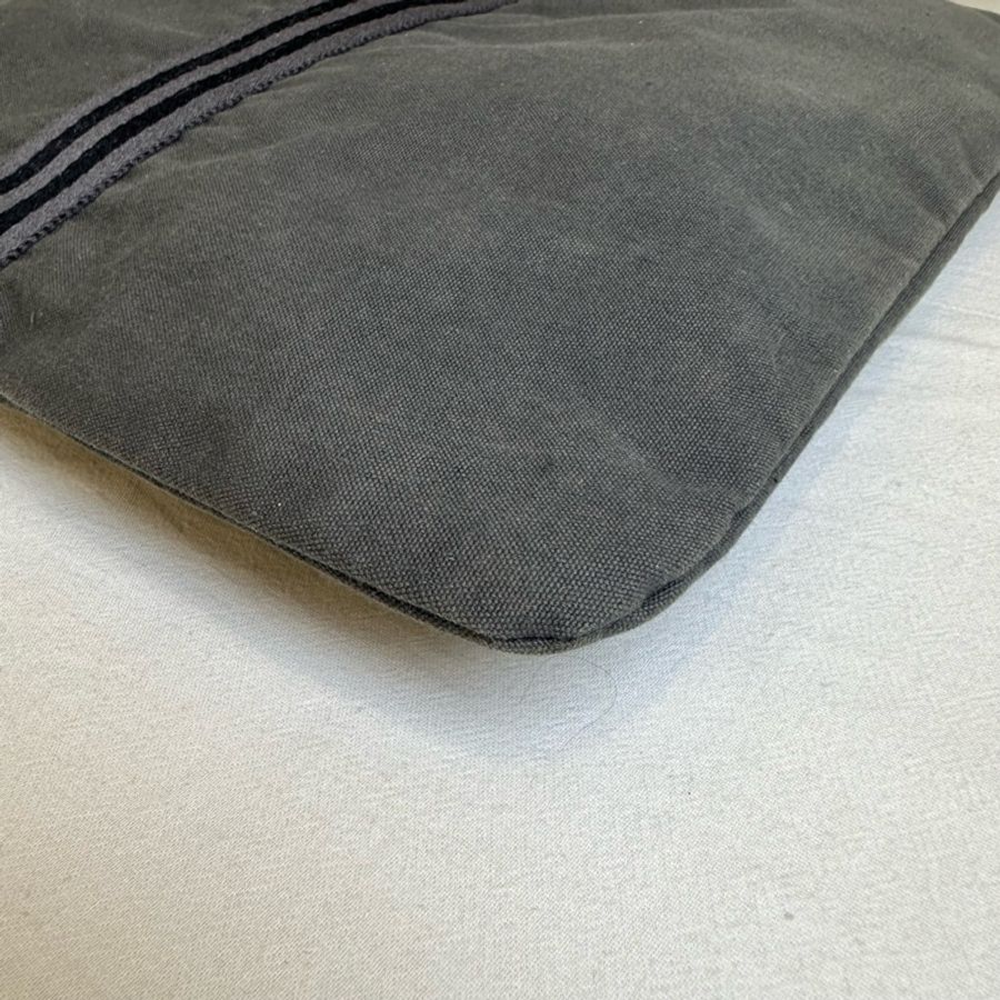 【赫蒂國際精品】 Hermès 愛馬仕 灰色帆布Fourre Tout Porte Documents 商務包 vintage-6