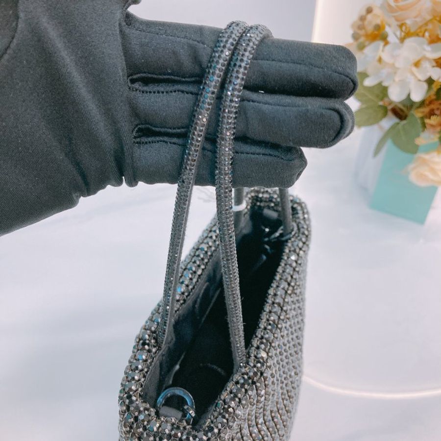 MS0631 Tory Burch 湯麗柏琦 黑水鑽 閃亮 貓頭鷹 迷你包 黑色 銀扣 Night Owl Tote Bag Mini Crystal Black x PHW-11
