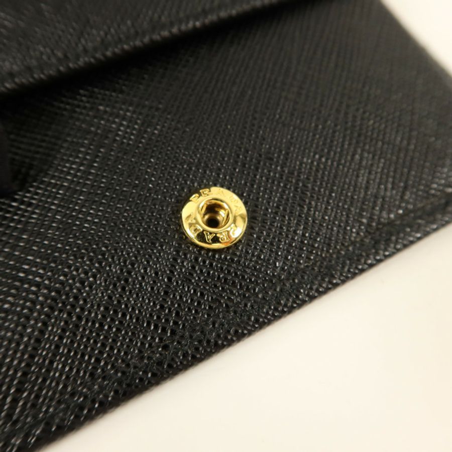 PRADA Saffiano皮革Small Bifold Wallet錢包-11