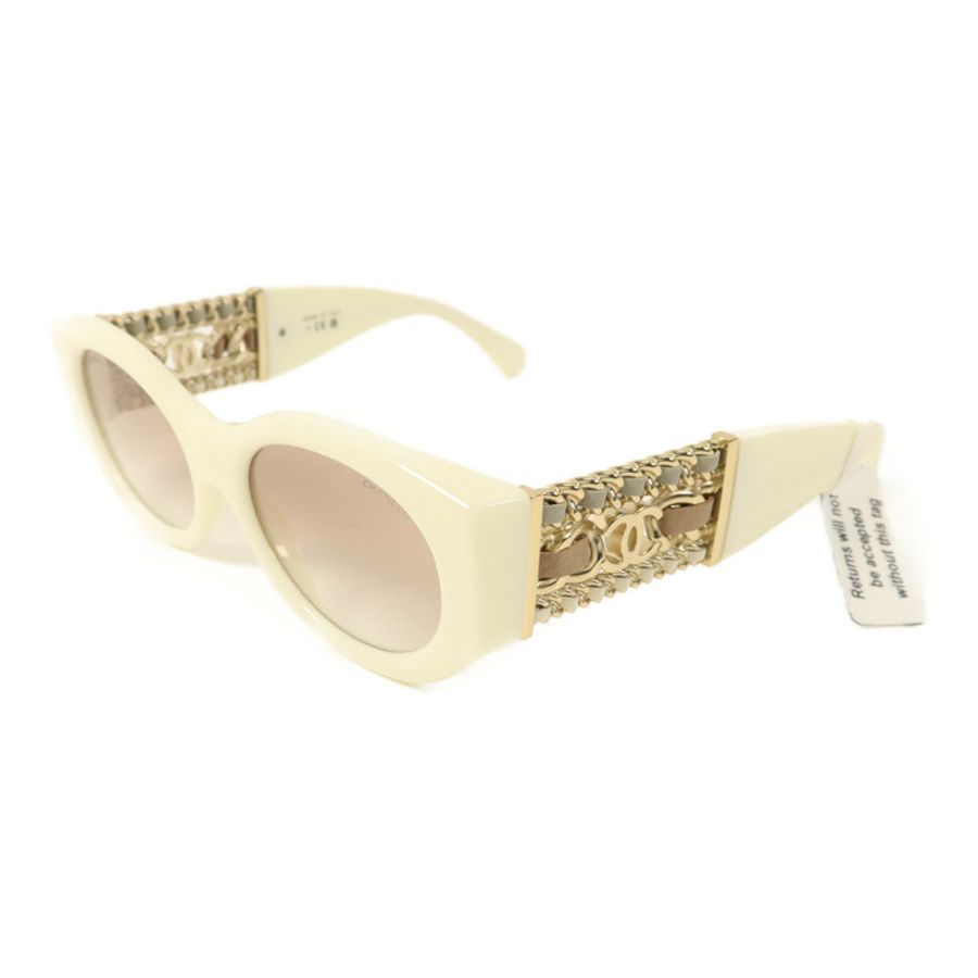 CHANEL PVC/金屬Oval Sunglasses太陽眼鏡-1