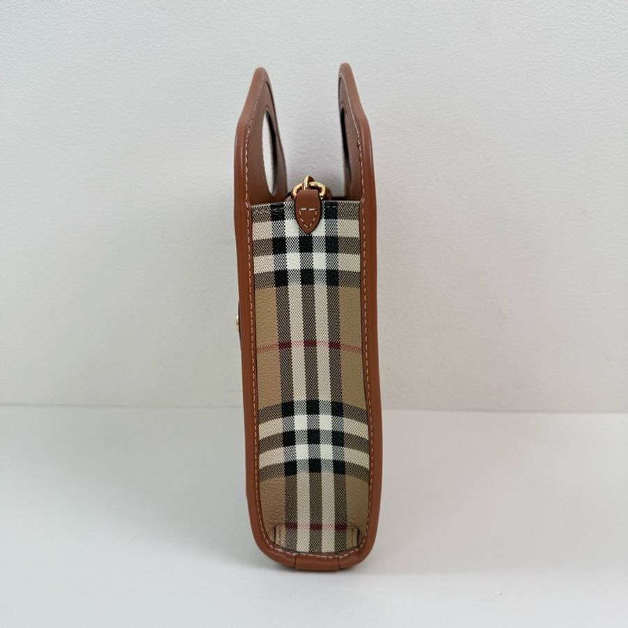 博柏利/Burberry 迷你 Pocket格紋手提斜挎包-4