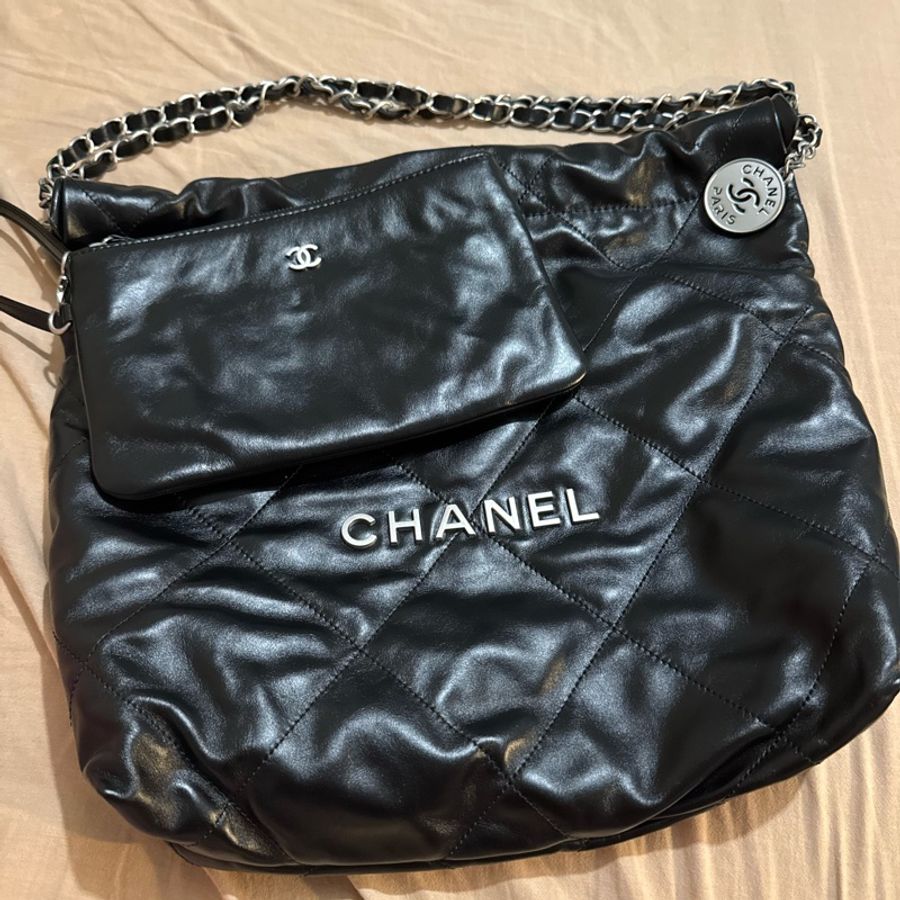Chanel 22 香奈兒 22 黑銀 small 小號-4