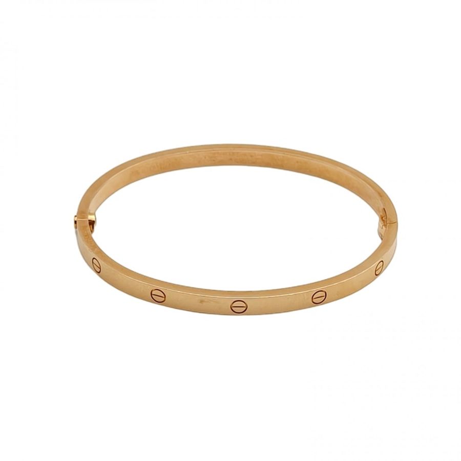 CARTIER LOVE18K金窄版手鐲18K黃金16號-0