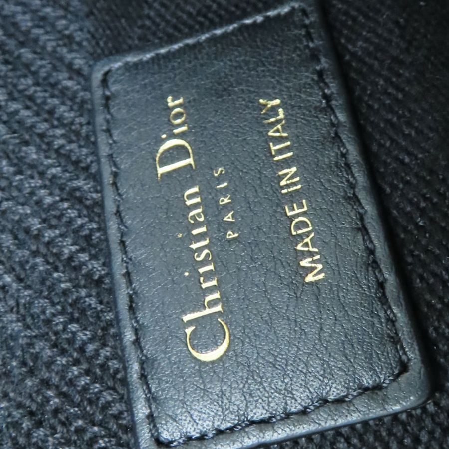黑色 帆布 Lady Dior D-Lite Medium 兩用包【Dior 迪奧】 M05650REY-5
