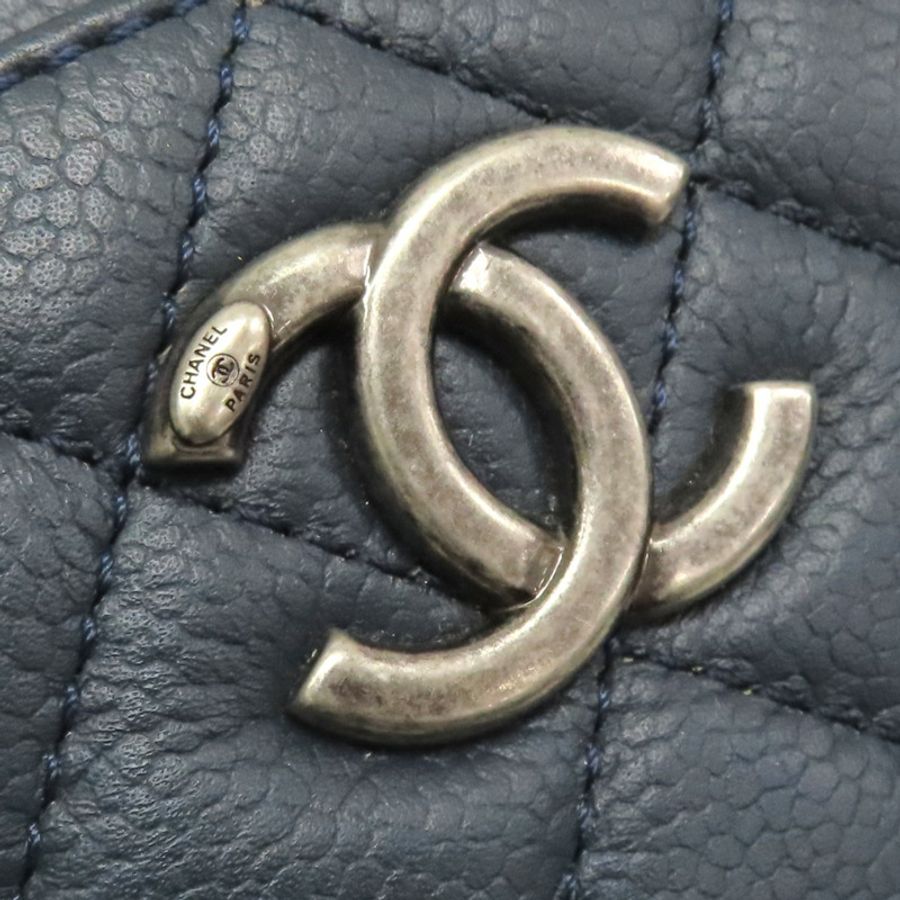 藍色 牛皮 肩背包 銀釦【CHANEL 香奈兒】-12