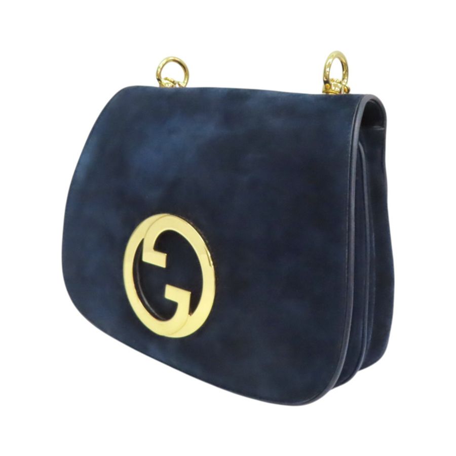 藍色 麂皮 GG Blondie 肩背包【GUCCI 古馳】 699210-2