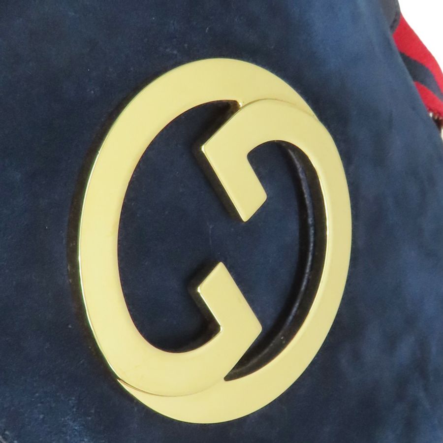 藍色 麂皮 GG Blondie 肩背包【GUCCI 古馳】 699210-8