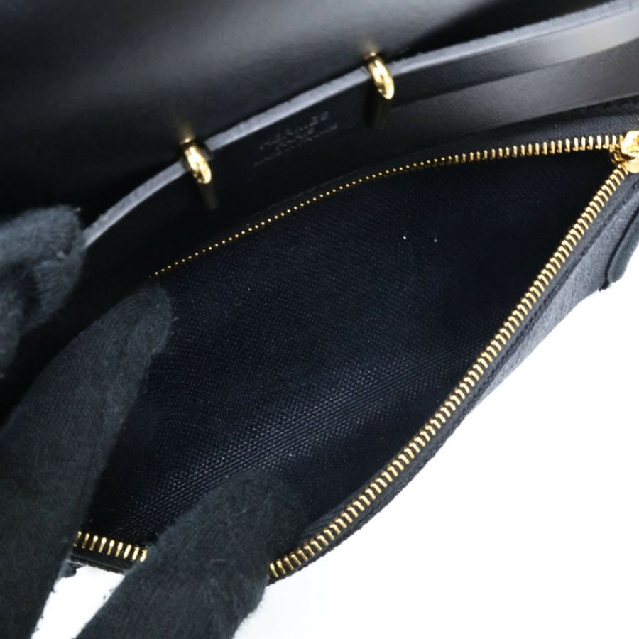黑色 牛皮/帆布 Herbag Zip 20 Mini 肩背包 W刻 金釦【HERMES 愛馬仕】-5
