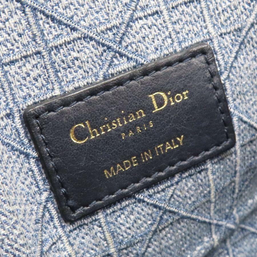 藍色 單寧布 Caro Small 肩背包【Dior 迪奧】-6