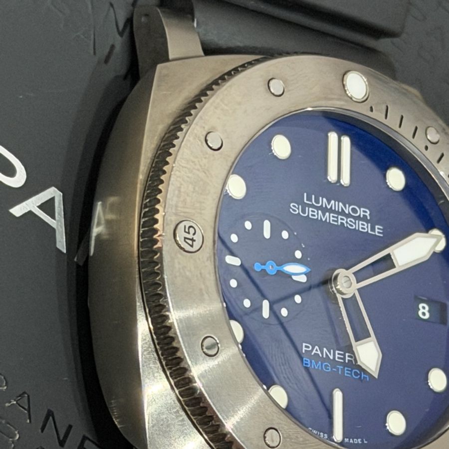 Panerai（沛納海）黑面盤藍色小秒針潛水錶龍頭PAM2305 47mm-1