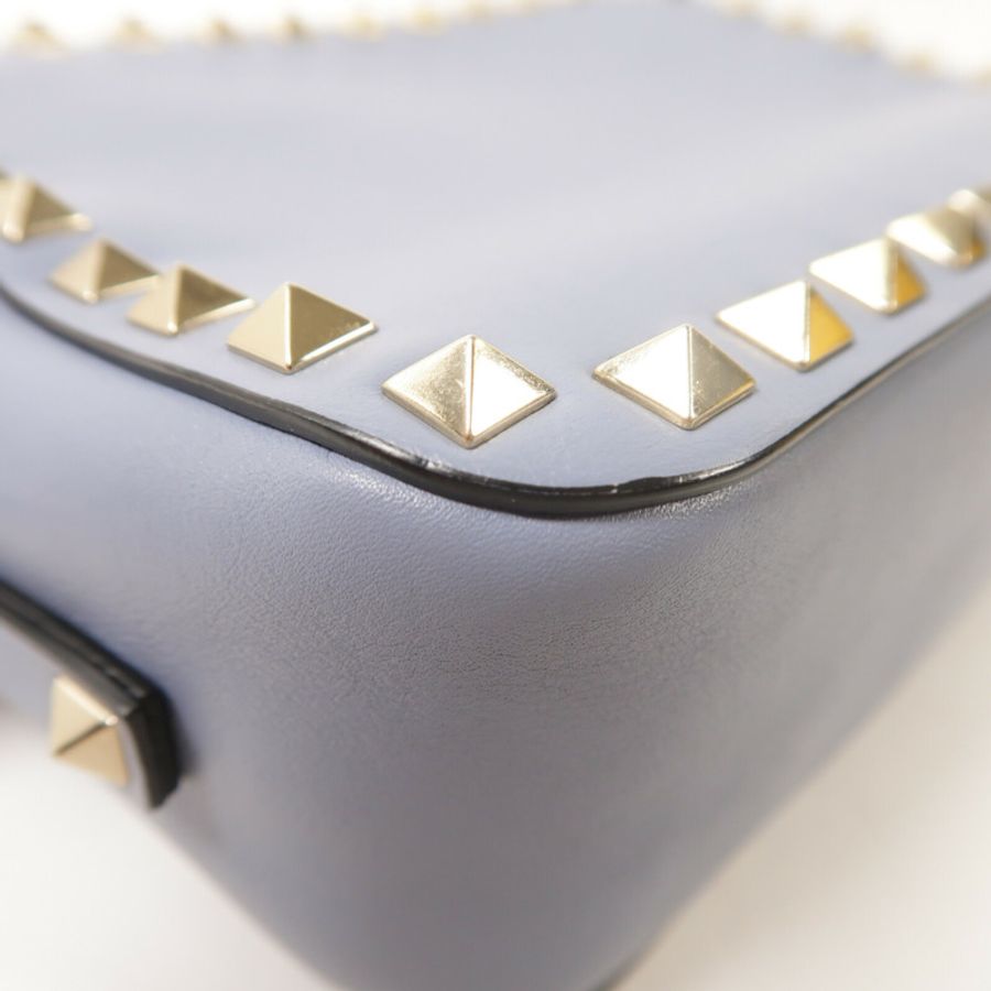 Valentino 牛皮皮革Garavani Rockstud肩背袋-11