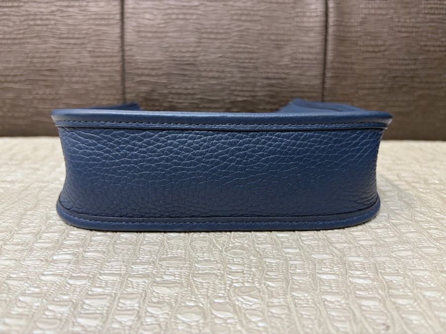 Hermes 普魯士藍金釦TC皮金釦Evelyne 16-3