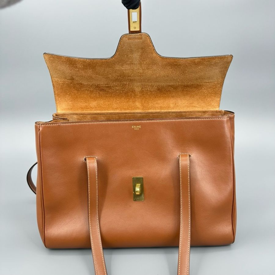 Celine 賽琳 soft16 全皮焦糖色單肩包 32*25 附件：單品-7