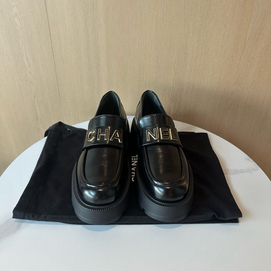 Chanel/香奈兒 小香24b新款字母樂福鞋厚底增高鞋-1