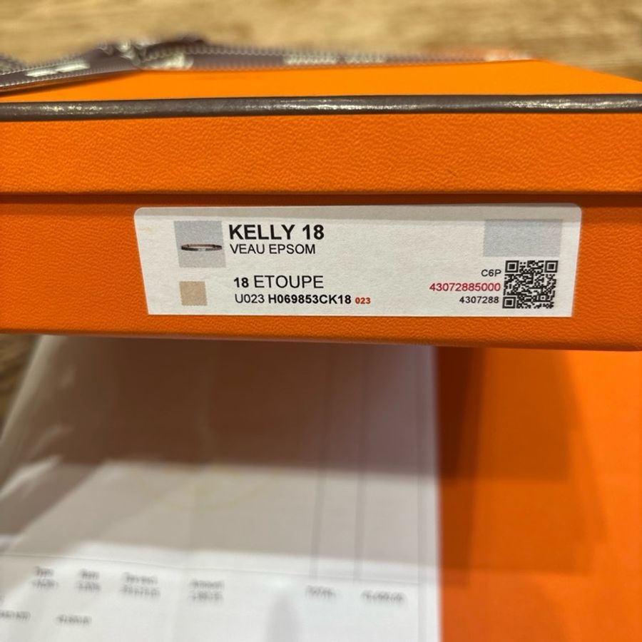 Hermes Kelly 18腰帶大象灰銀扣-13