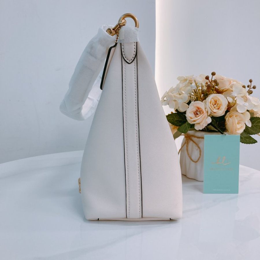 MS0659 Coach 蔻馳 腋下 兩用 包包 牛皮 月光色 Juliet Shoulder Bag Calfskin Moonlight-2