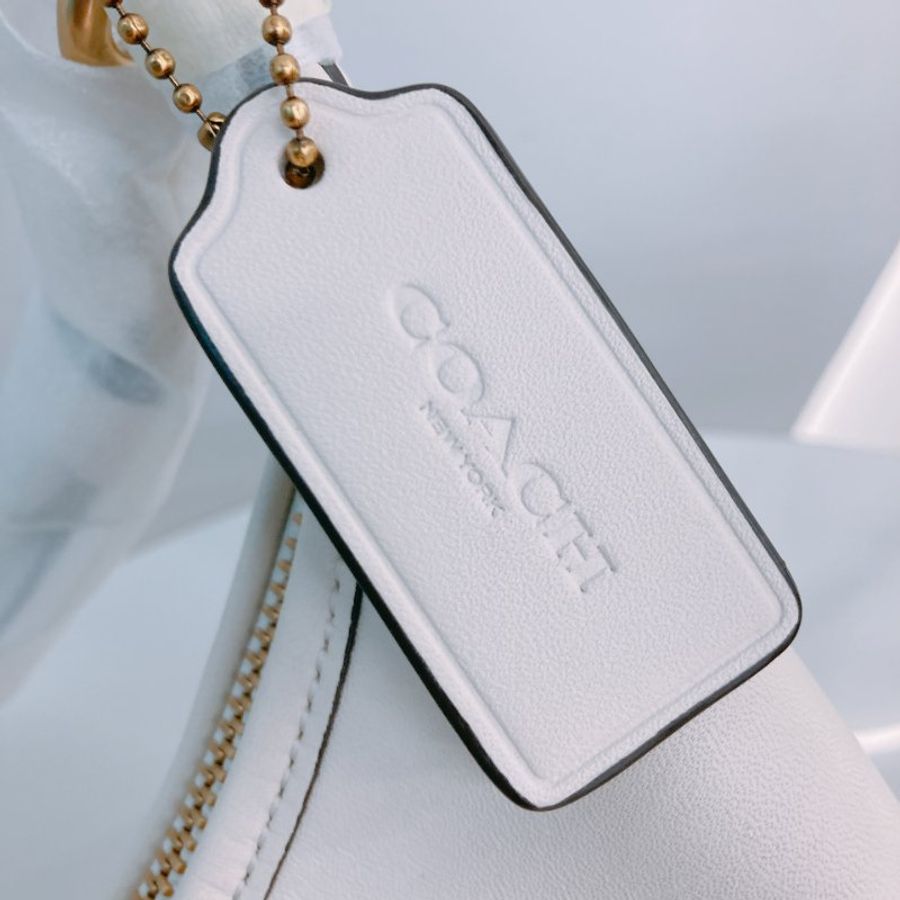 MS0659 Coach 蔻馳 腋下 兩用 包包 牛皮 月光色 Juliet Shoulder Bag Calfskin Moonlight-12