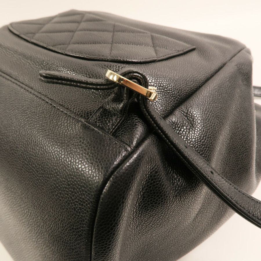 CHANEL 牛皮皮革Affinity Backpack金扣鏈帶背包-14