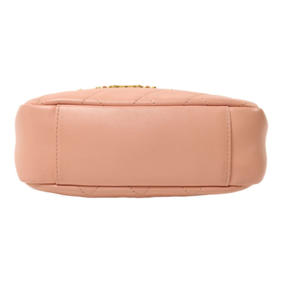 CHANEL 牛皮皮革Camera Shoulder Bag金扣鏈帶肩背袋-3