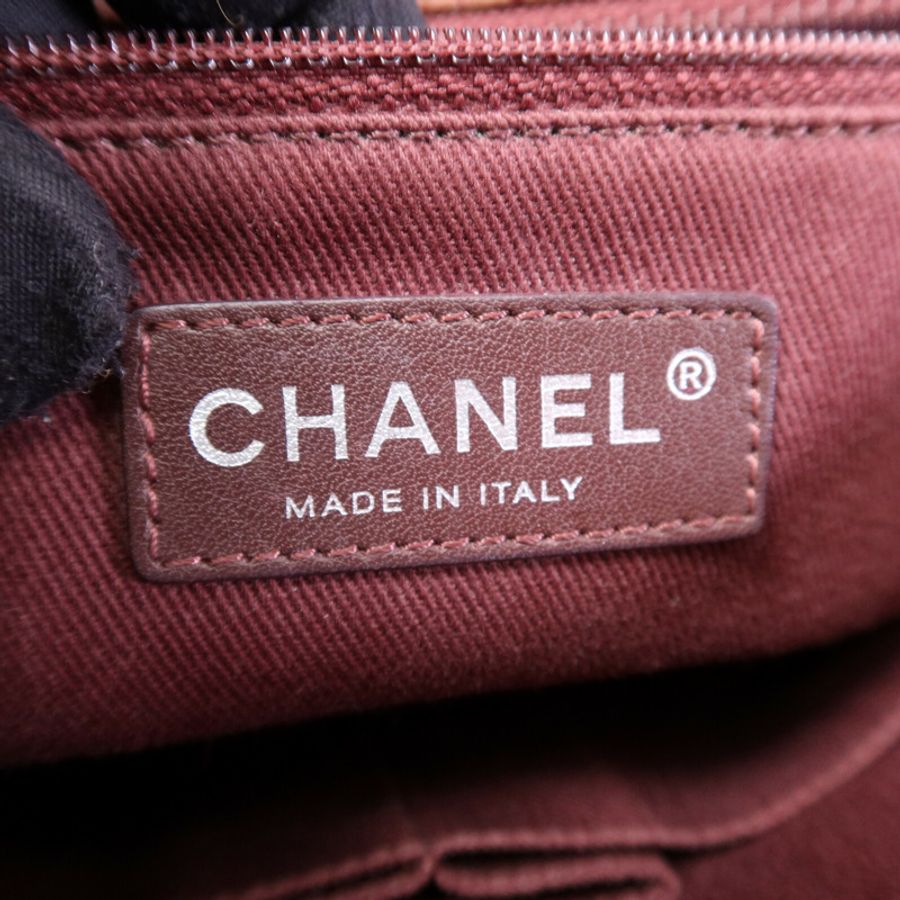 CHANEL 牛皮皮革Chain Shoulder Bag銀扣鏈帶肩背袋-5