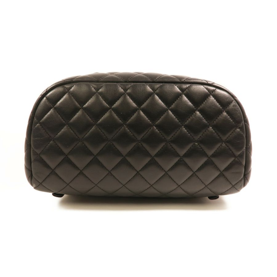 CHANEL 羊皮皮革Backpack金扣鏈帶背包-3