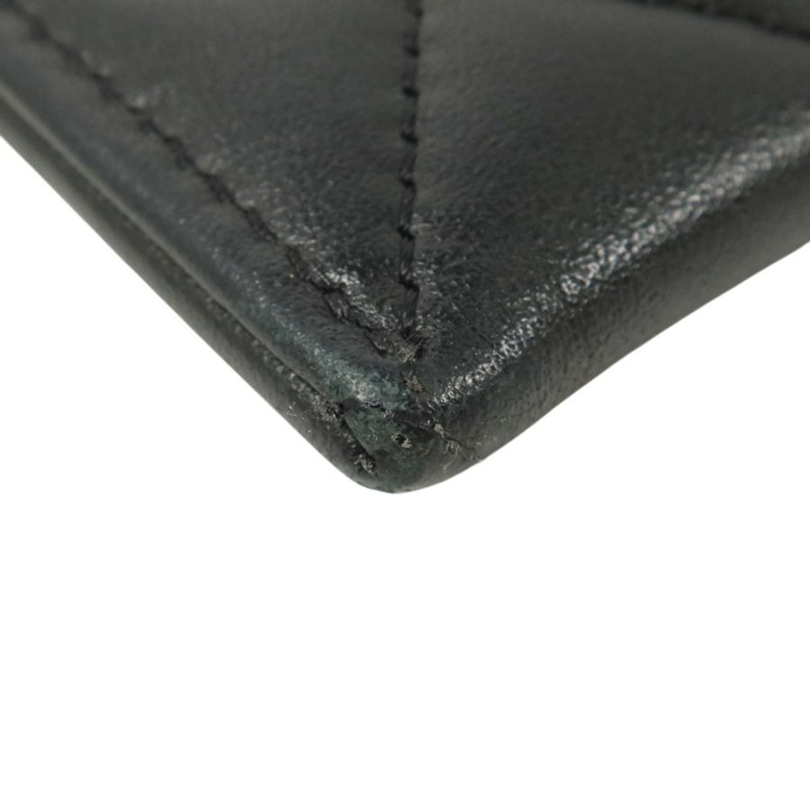 CHANEL 羊皮皮革Boy Chanel Zipper Long Wallet金扣長錢包-12