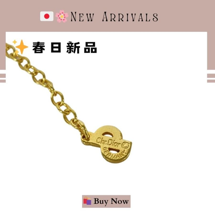 🛍️🎁 26 🔥 4月新品【預訂】💖 🔥💖 ✨Christian Dior CD 金色水鑽頸鏈 Necklace Dior 閃石頸鏈 Dior 頸鏈-6