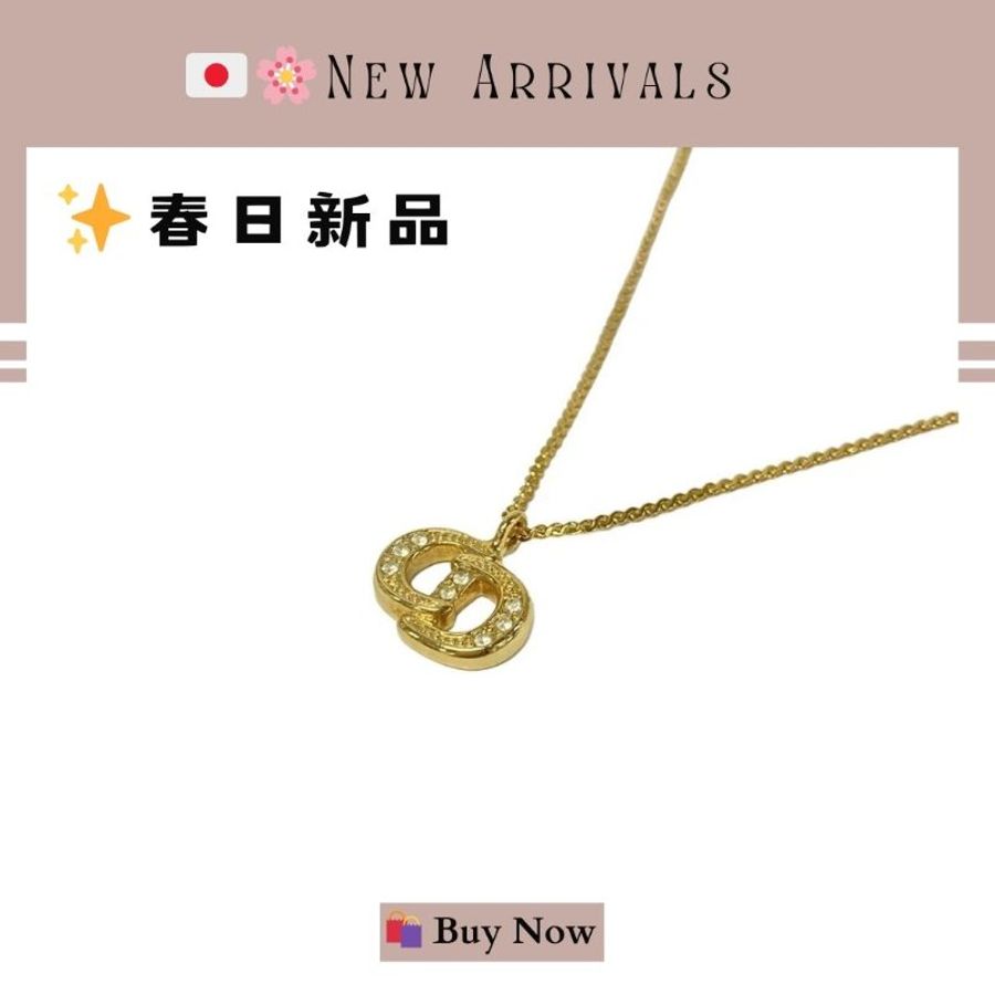 🛍️🎁 26 🔥 4月新品【預訂】💖 🔥💖 ✨Christian Dior CD 金色水鑽頸鏈 Necklace Dior 閃石頸鏈 Dior 頸鏈-10