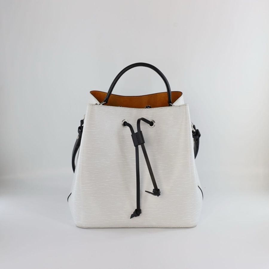 Louis Vuitton路易威登 Neonoe白色Epi皮水波紋水桶包 尺寸:26x26x17.5 皮標款 有芯片-0