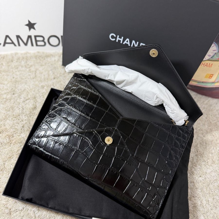Chanel 26S 鱷魚壓紋手提包-1