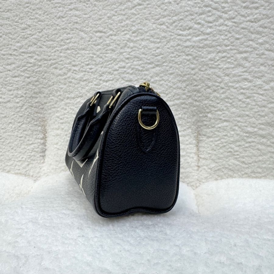 路易威登Nano Speedy LV黑拼米牛皮🖤迷你波士頓包 斜背手提兩用款 M81456-9