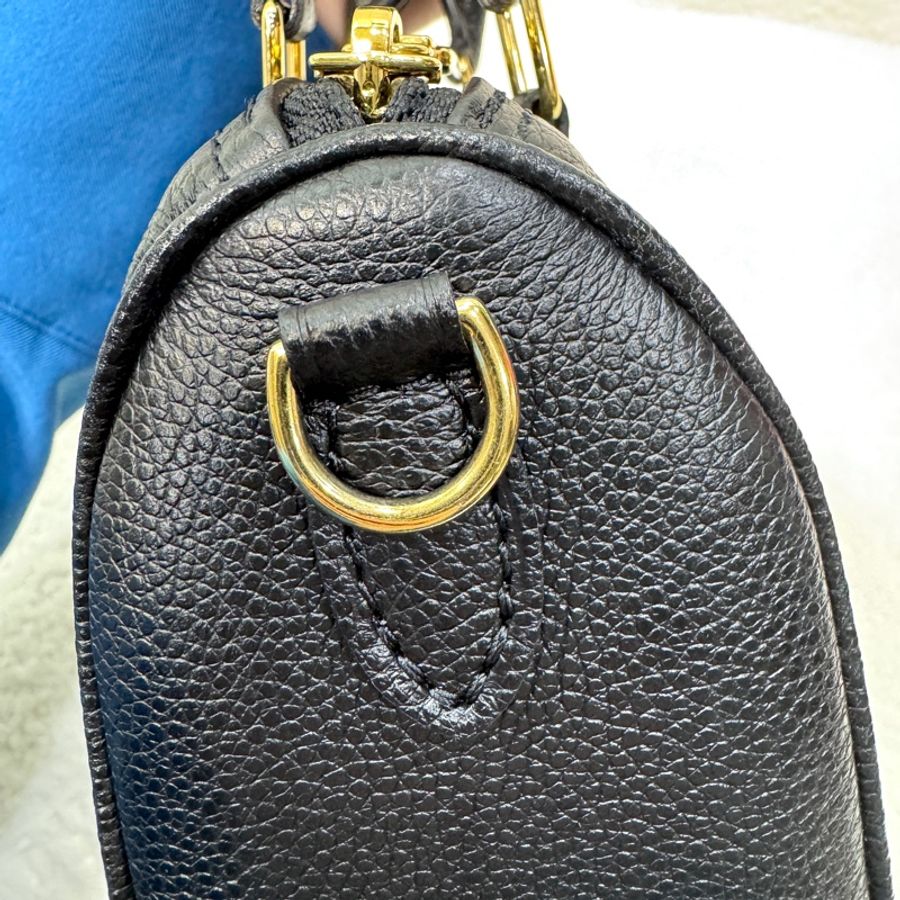 路易威登Nano Speedy LV黑拼米牛皮🖤迷你波士頓包 斜背手提兩用款 M81456-19
