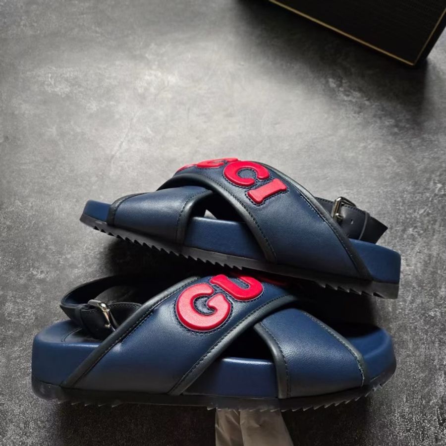 GUCCI古馳 綁帶LOGO涼鞋 拖鞋-0