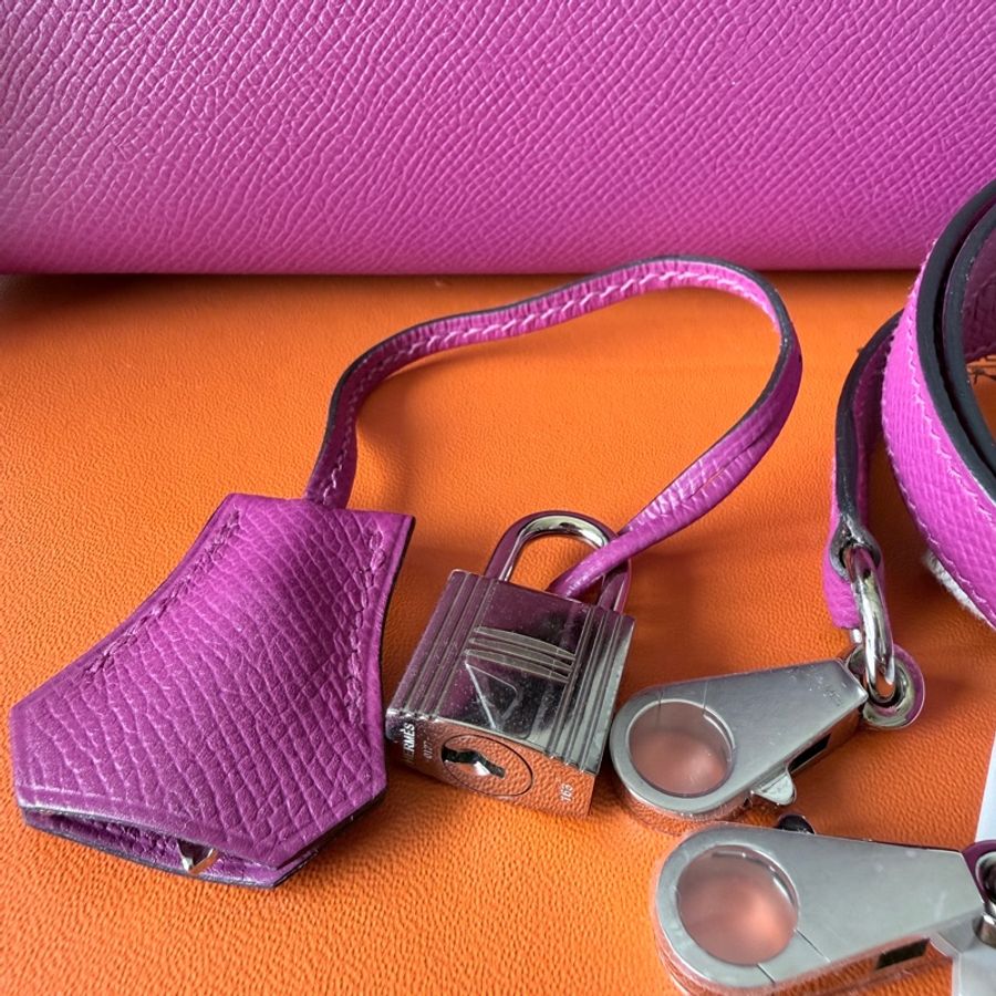 Hermes✨Kelly 25 玫瑰紫 Epsom k25-12