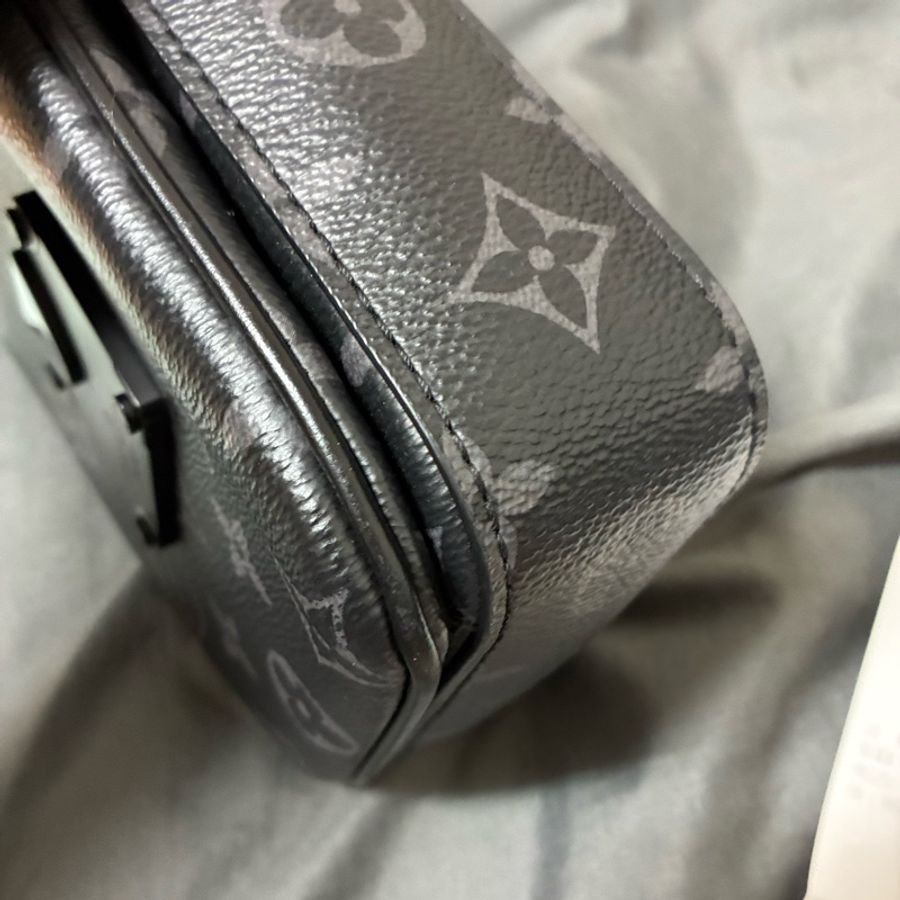 Lv s-lock黑色老花側背包-5