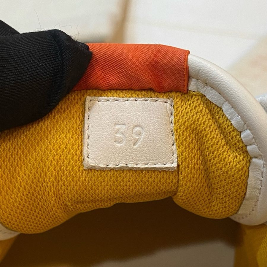 Hermes/愛馬仕 giga運動鞋 39碼內增高 橘白配色 配塵袋-6