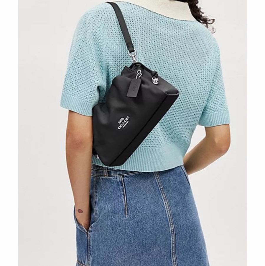 Coach 女士 褶飾單肩包均碼碼26cm*7cm*15cm-5