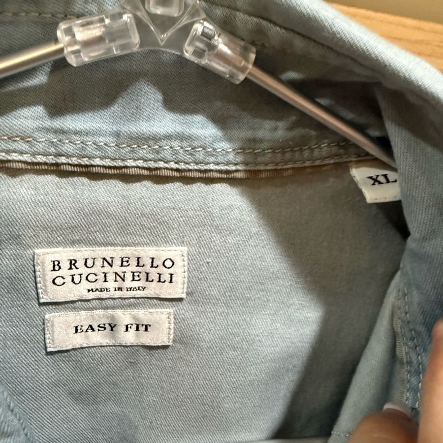Brunello Cucinelli Slim 全新 淺色牛仔外套 男女皆可 Loro Piana可參考-2
