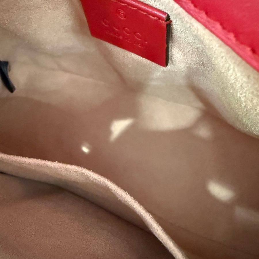 Gucci/古驰 GG Marmont 红金马蒙小号邮差包-6